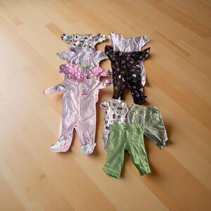 Bundle of 9 NB Girl Carter's Just One Year
